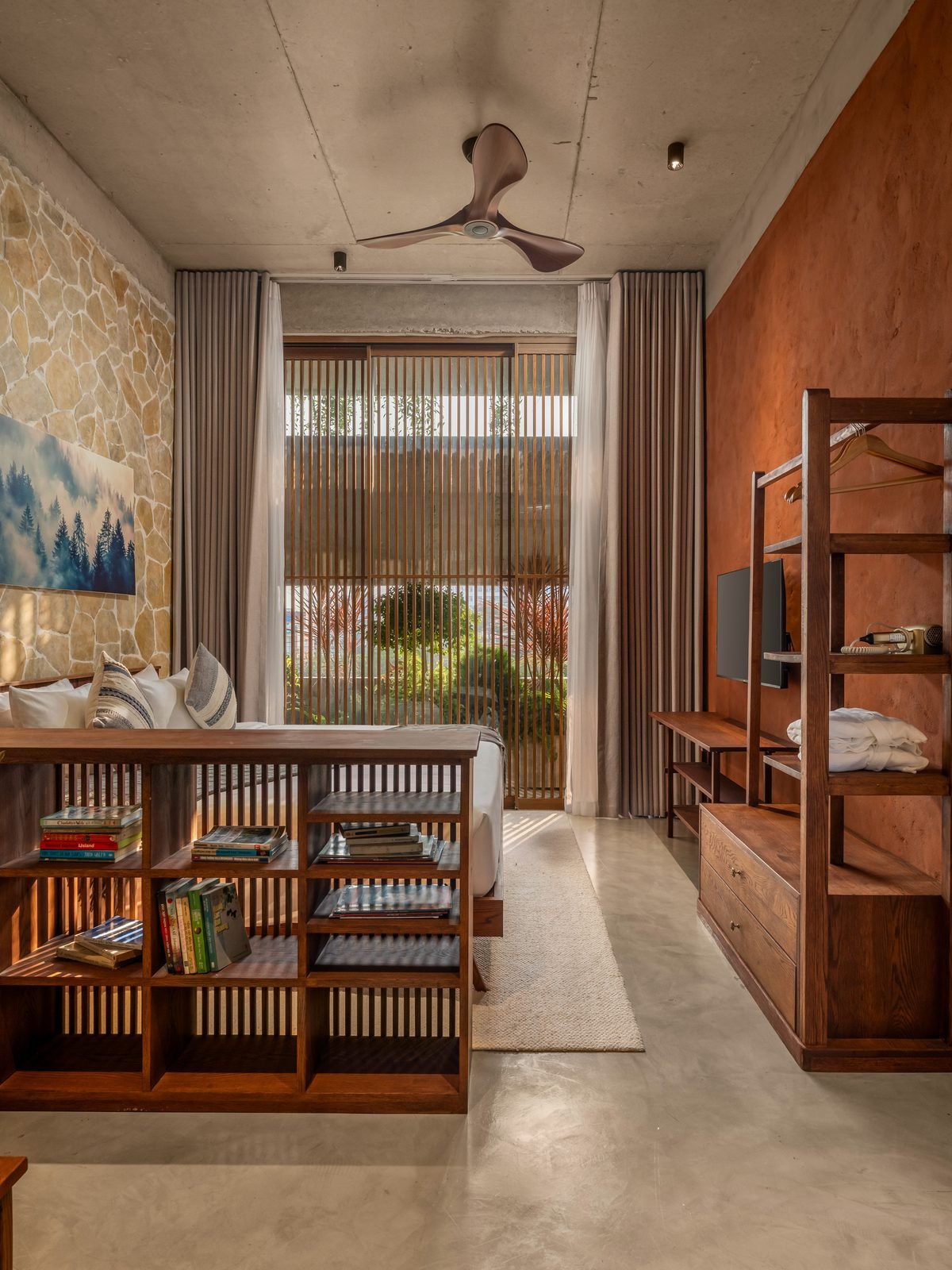 One-Bedroom Studio with Balcony — living area